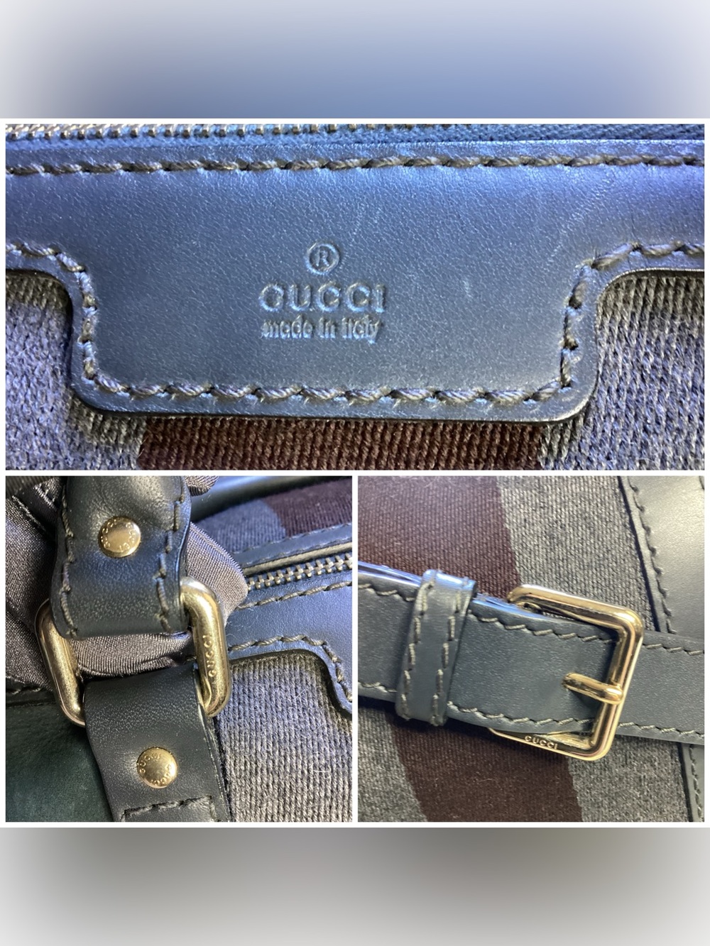 Green Gucci Suede Web Satchel Leather - Picture 10 of 16
